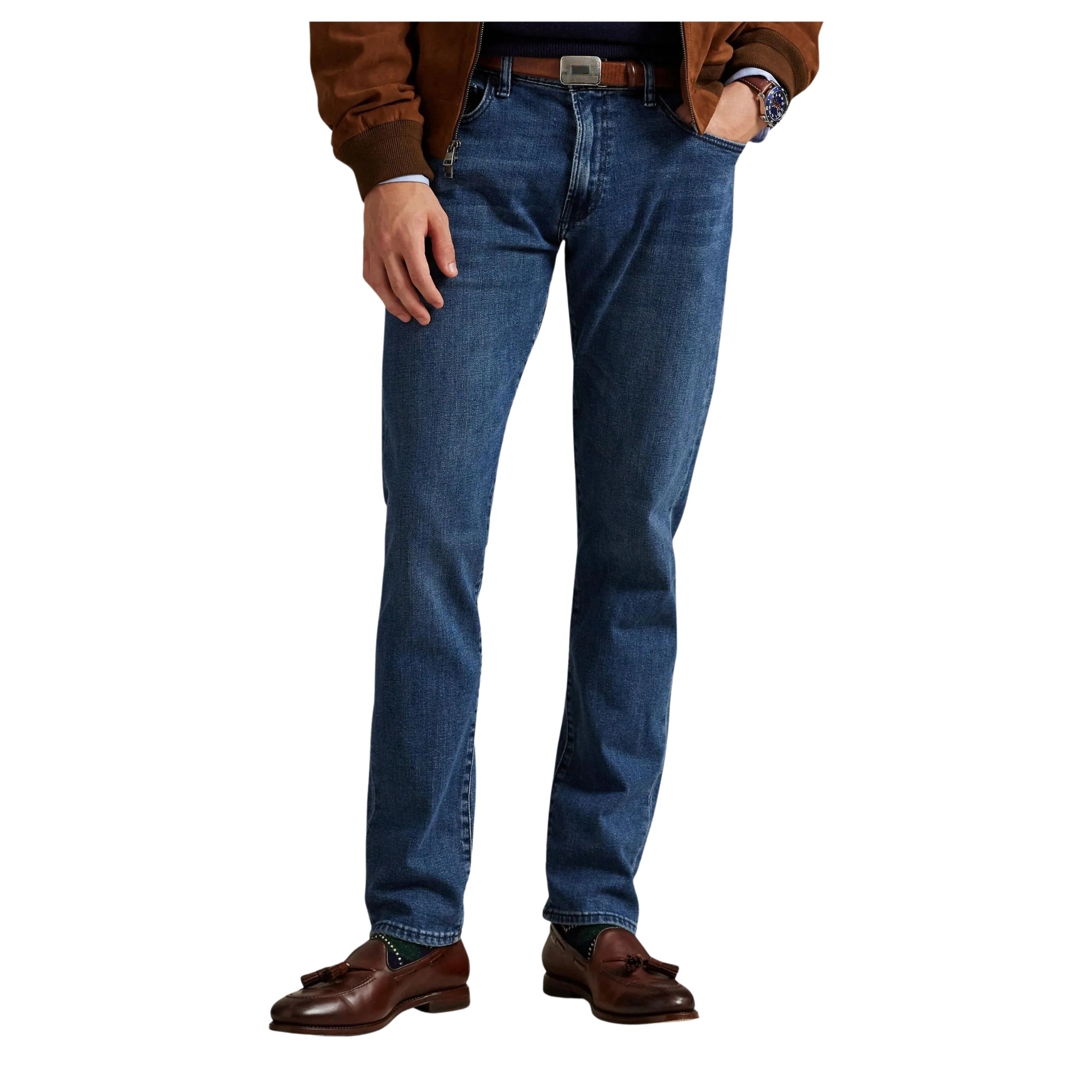 POLO RALPH LAUREN Tiesūs džinsai vyrams, Mėlyna, Straight 2