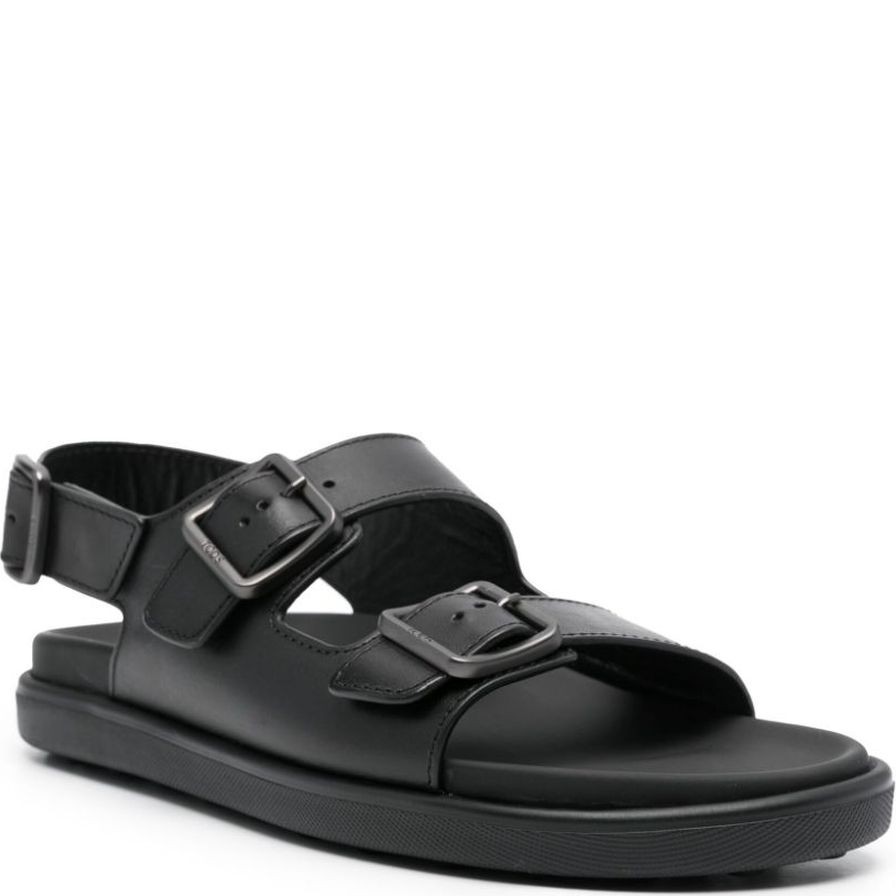 TODS Basutės vyrams, Juoda, Leather sandals 1