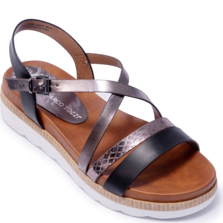 MARCO TOZZI Basutės moterims, Juoda, SANDALS 1