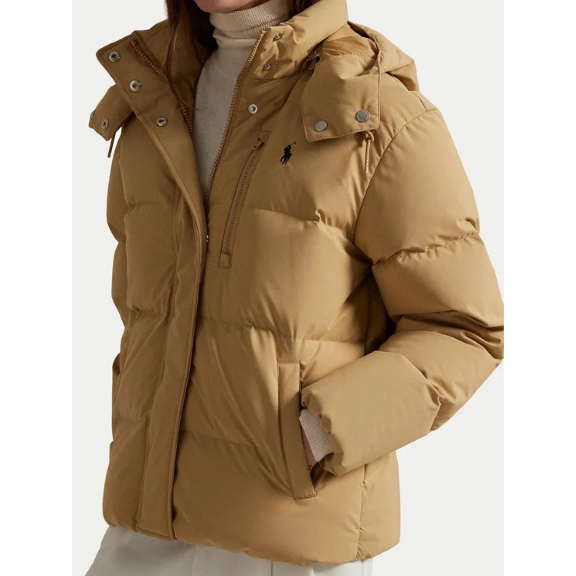 POLO RALPH LAUREN Pūkinis paltas moterims, Ruda, Puffer coat 2