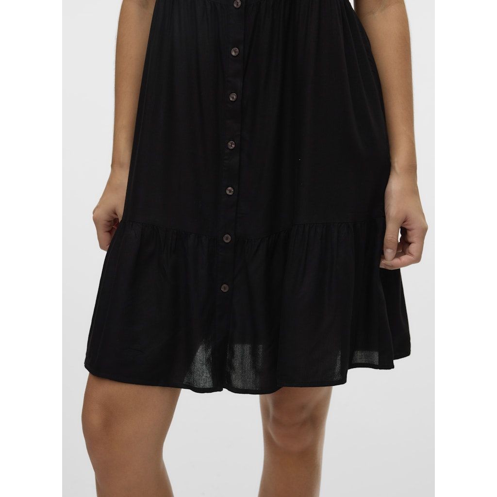 VERO MODA Mini suknelė moterims, Juoda, Bumpy short singlet dress 5