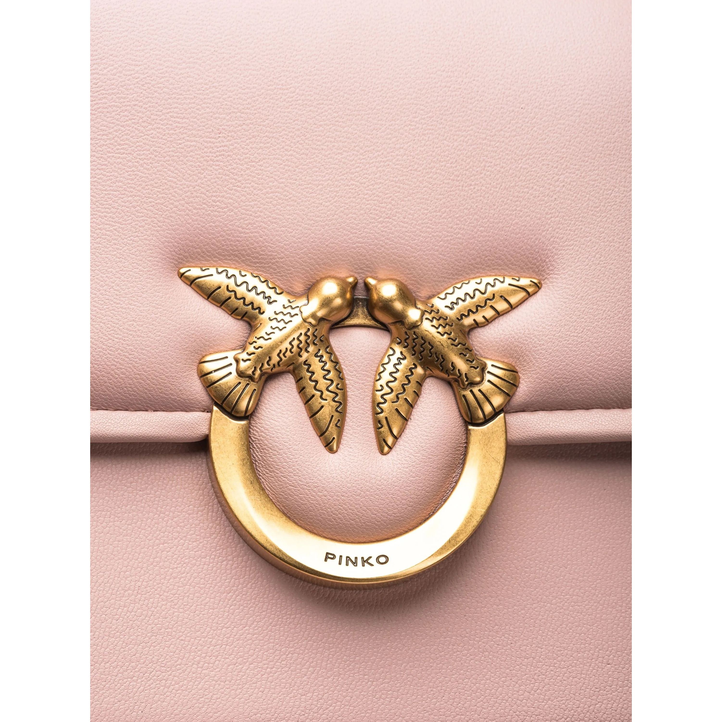 PINKO Rankinė per petį moterims, Rožinė, Love should bag 4