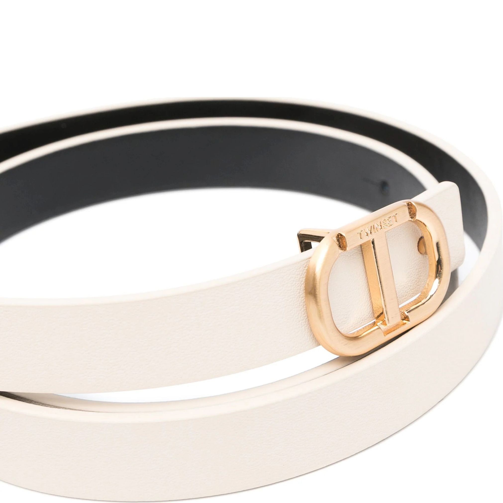 TWINSET Diržas moterims, Kūno, Oval t buckle leather 2