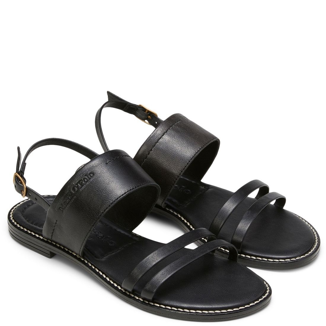 MARC O'POLO Basutės moterims, Juoda, Babett  sandals 1