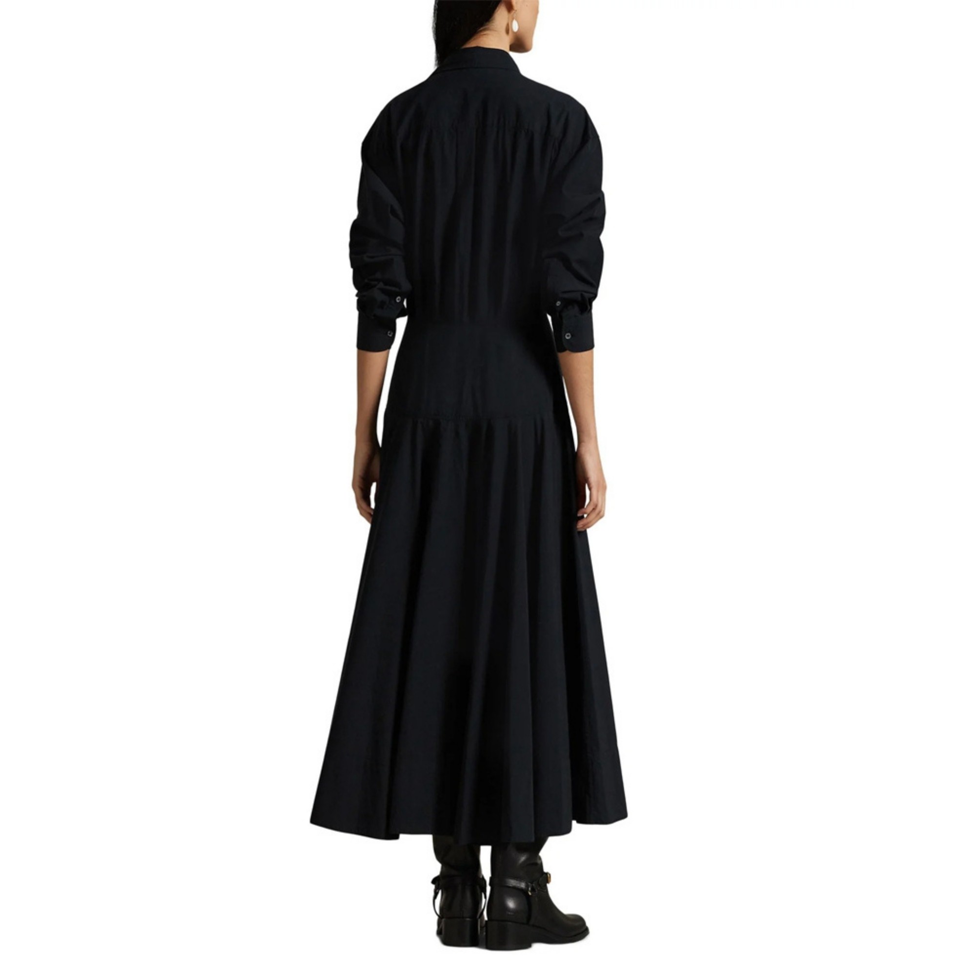 POLO RALPH LAUREN Midi suknelė moterims, Juoda, Shirt dress dresses 3