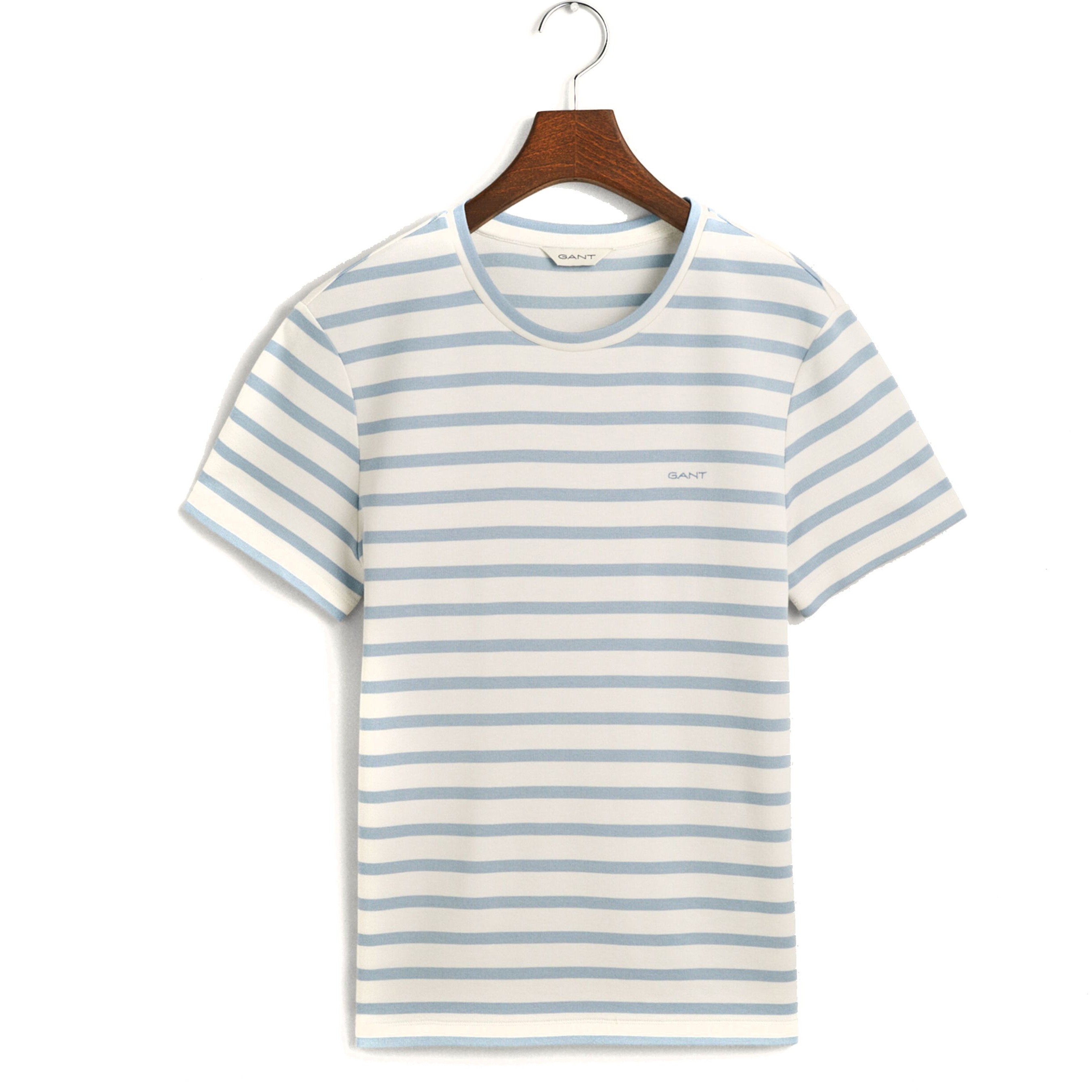 GANT Marškinėliai moterims, Mėlyna, STRIPED SS T-SHIRT 1