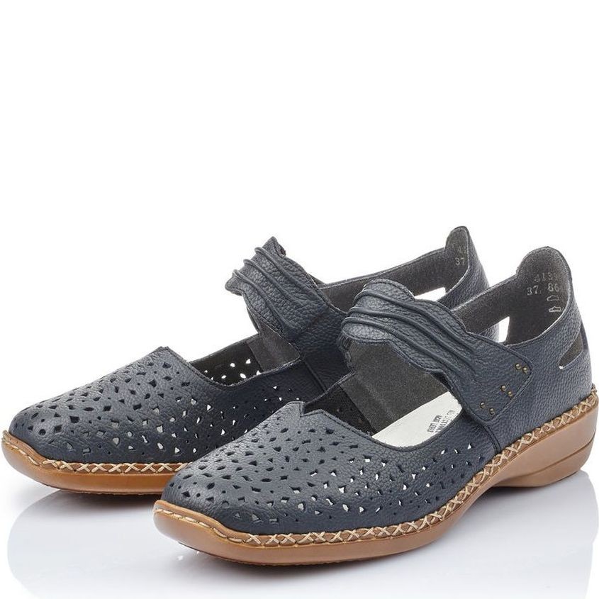 RIEKER Bateliai - moterims, Mėlyna, SANDALS 5