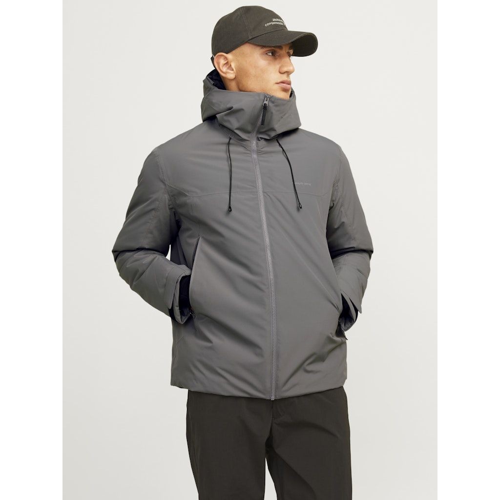 JACK & JONES Lengva striukė vyrams, Pilka, Summit padded shell jacket 2