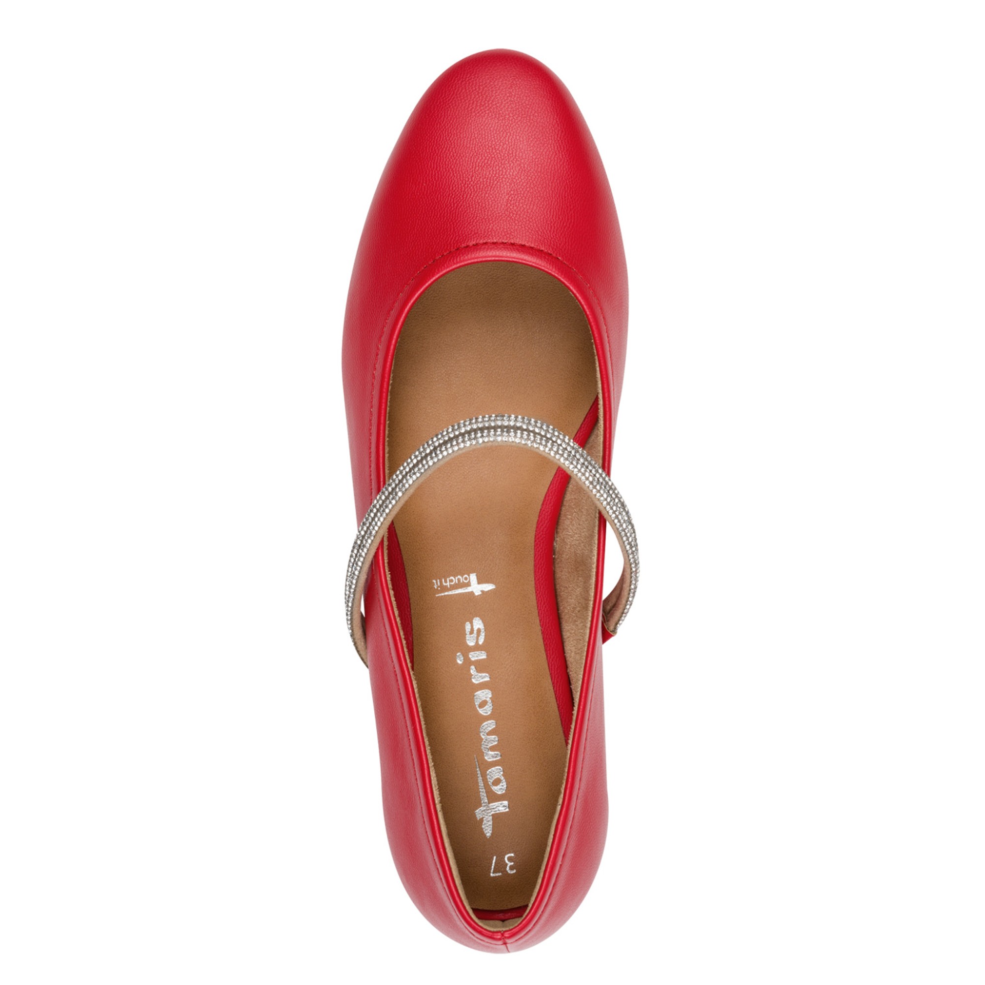 TAMARIS Balerinos moterims, Raudona, Ballerinas 5