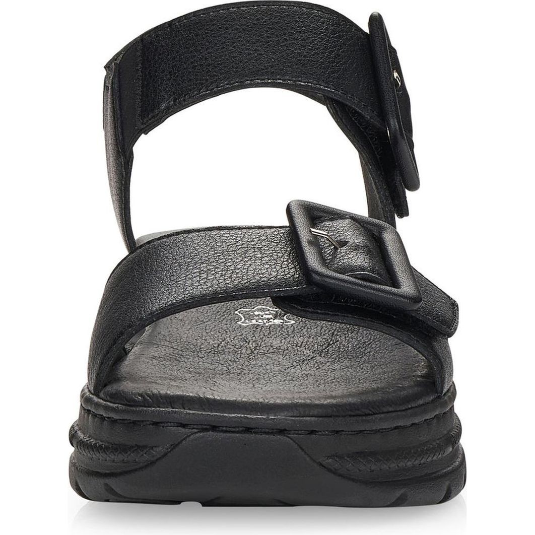 RIEKER Basutės moterims, Juoda, SANDALS 6