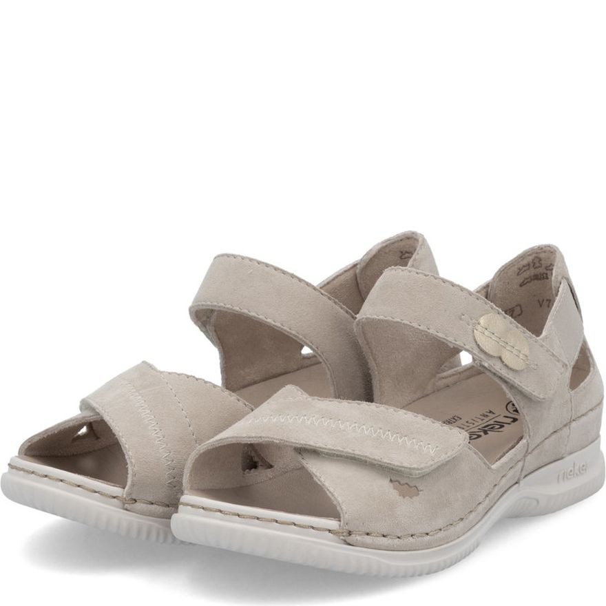 RIEKER Basutės moterims, Smėlio, Sandals 7