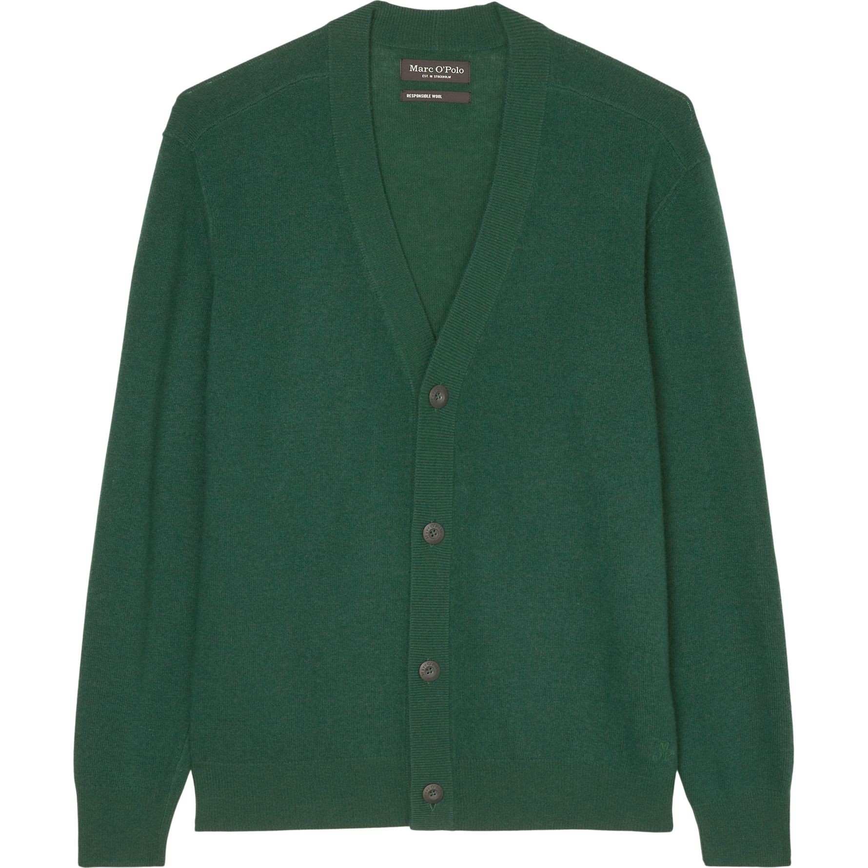 MARC O'POLO Kardiganas vyrams, Žalia, Cardigan LS 1