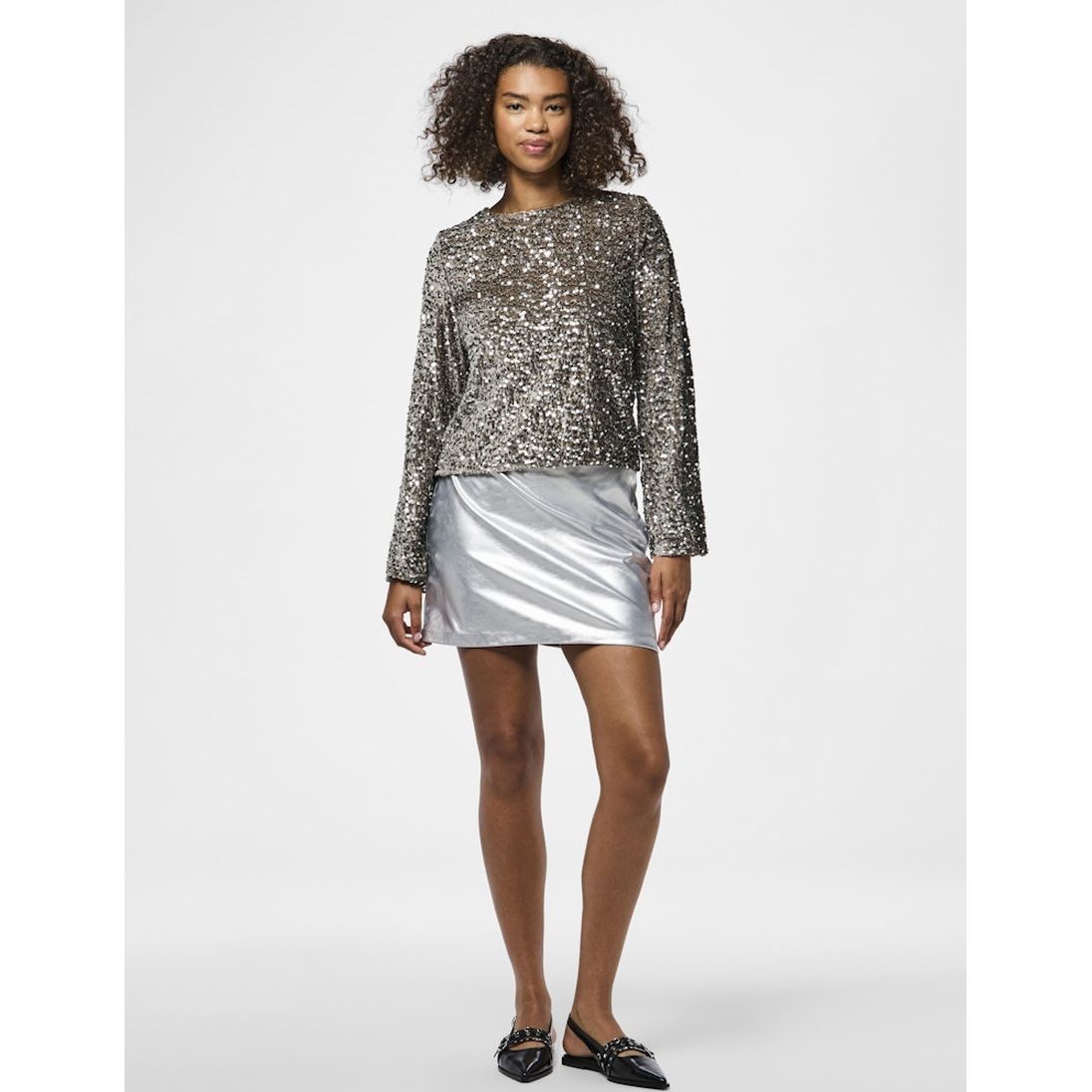 PIECES Palaidinės moterims, Ruda, Kam deep back bow top 7