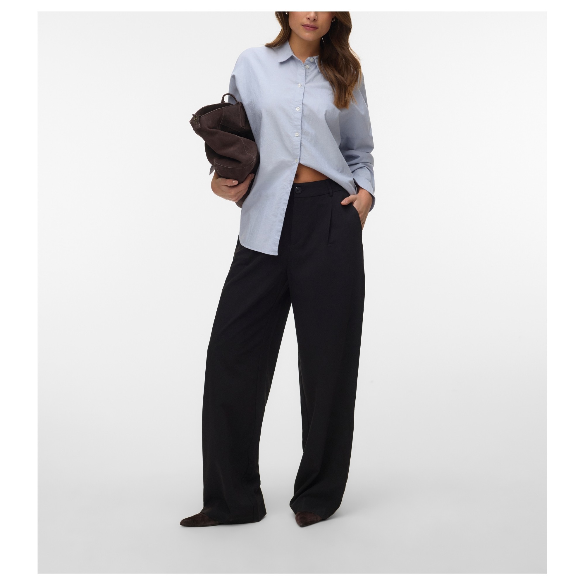 VERO MODA Formalios kelnės moterims, Juoda, Dallas 2