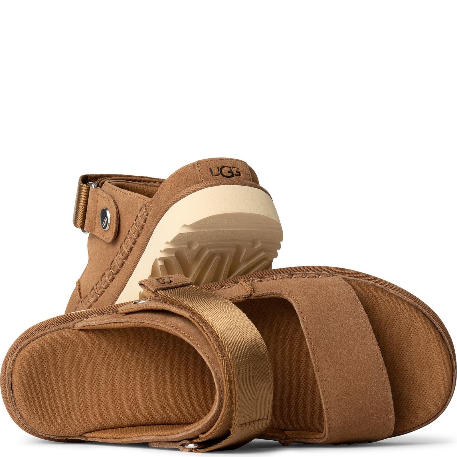 UGG Basutės moterims, Ruda, Goldenstar glide sandals 4