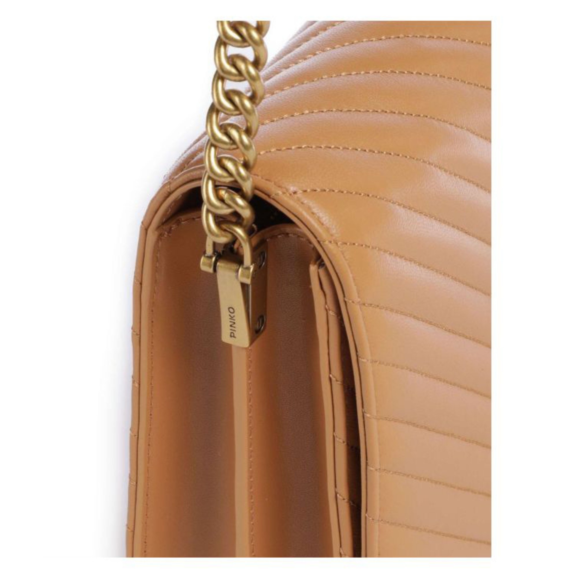 PINKO Rankinė per petį moterims, Ruda, Love classic shoulder bag 4