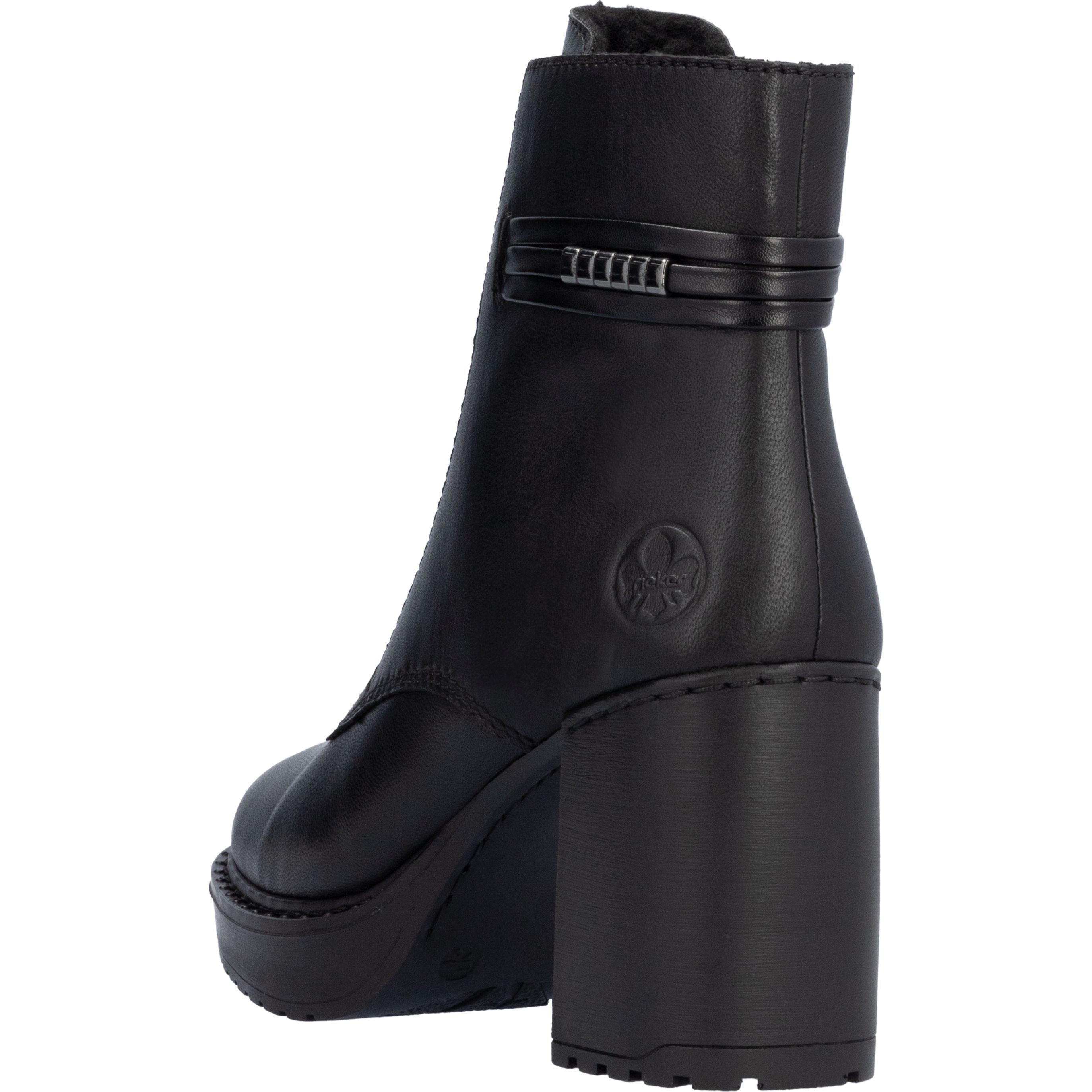 RIEKER Aulinukai moterims, Juoda, Ladies mid height boots 6