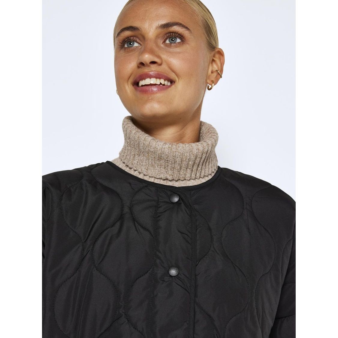 NOISY MAY Odinė striukė moterims, Juoda, Feline 5