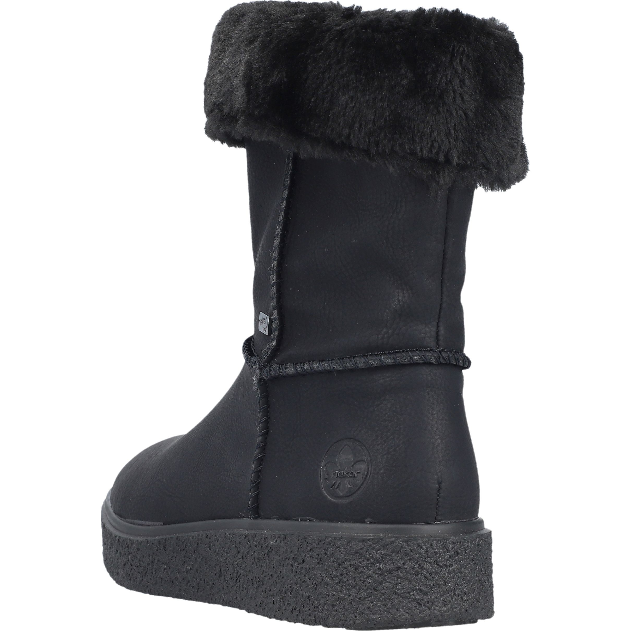 RIEKER Aulinukai moterims, Juoda, Ladies mid height boots 7