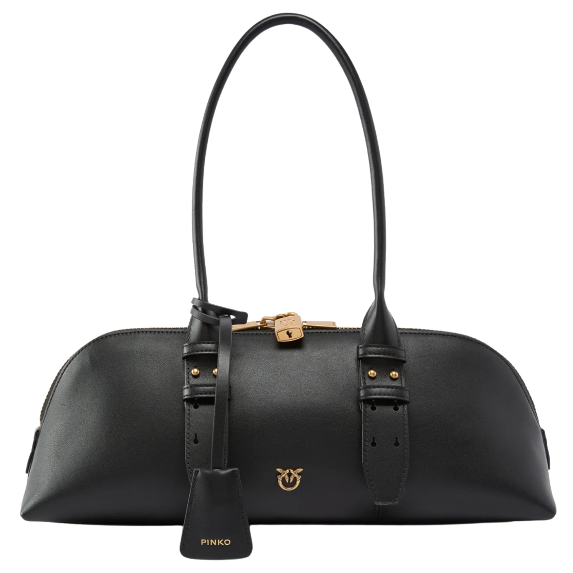 PINKO Rankinė moterims, Juoda, Bowling horizontal big bag 1