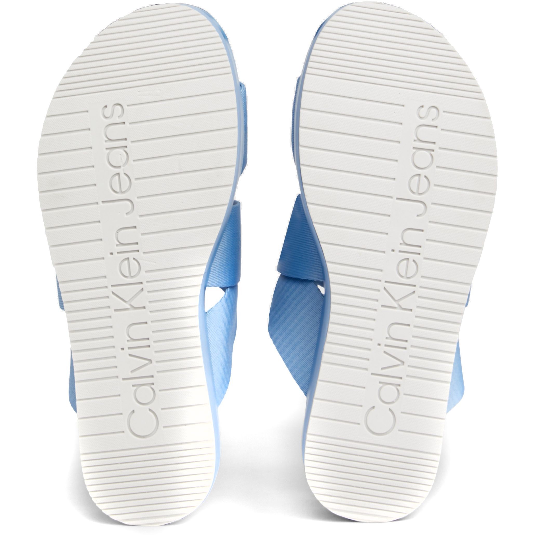 CALVIN KLEIN JEANS Šlepetės moterims, Mėlyna, Flatform sandal webbing 5