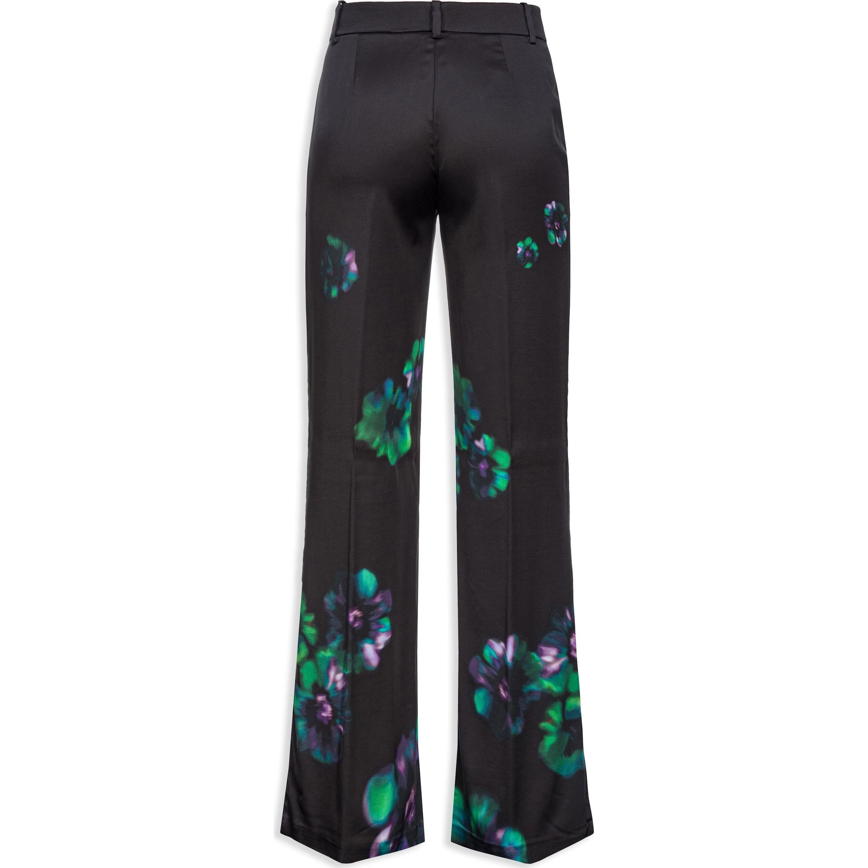 PINKO Kelnės moterims, Juoda, Poitiers floral-print trousers 2