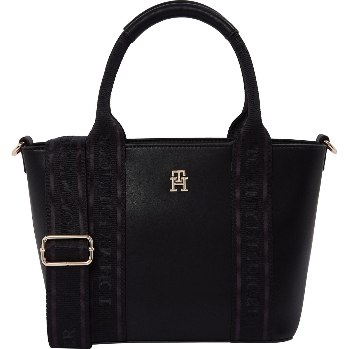 TOMMY HILFIGER Rankinė per petį moterims, Juoda, Logotape mini tote 1
