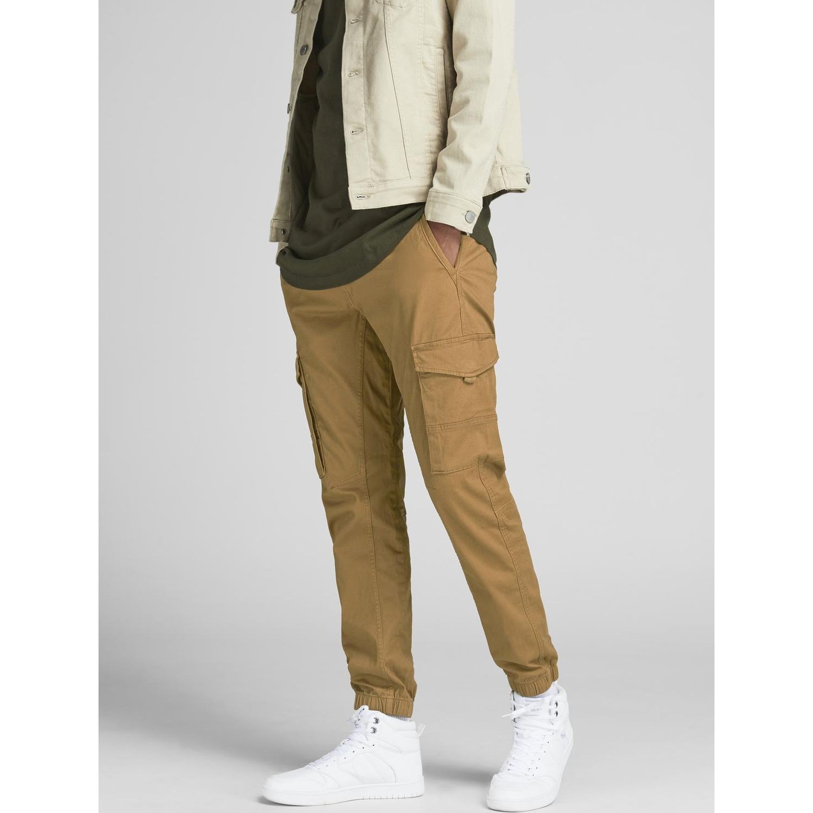JACK & JONES Kelnės vyrams, Ruda, Kelnės 3