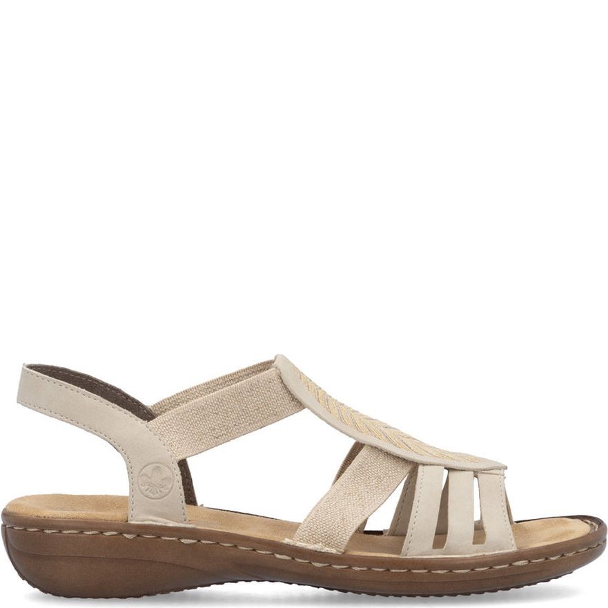 RIEKER Basutės moterims, Smėlio, Sandals 2