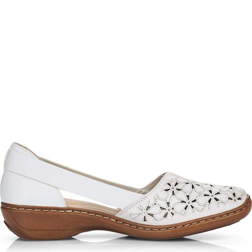 RIEKER Bateliai - moterims, Balta, SANDALS 2