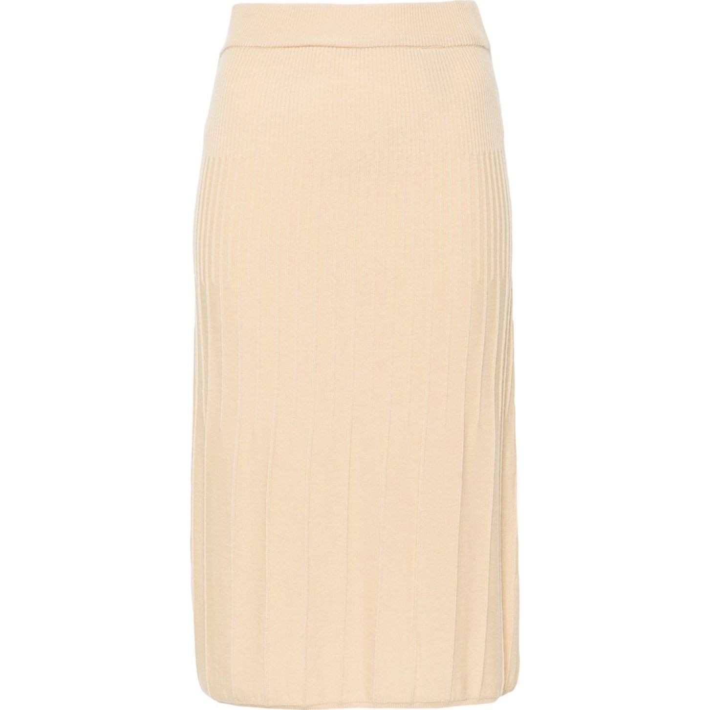 JOSEPH Midi sijonas moterims, Smėlio, Skirt fine rib merinos