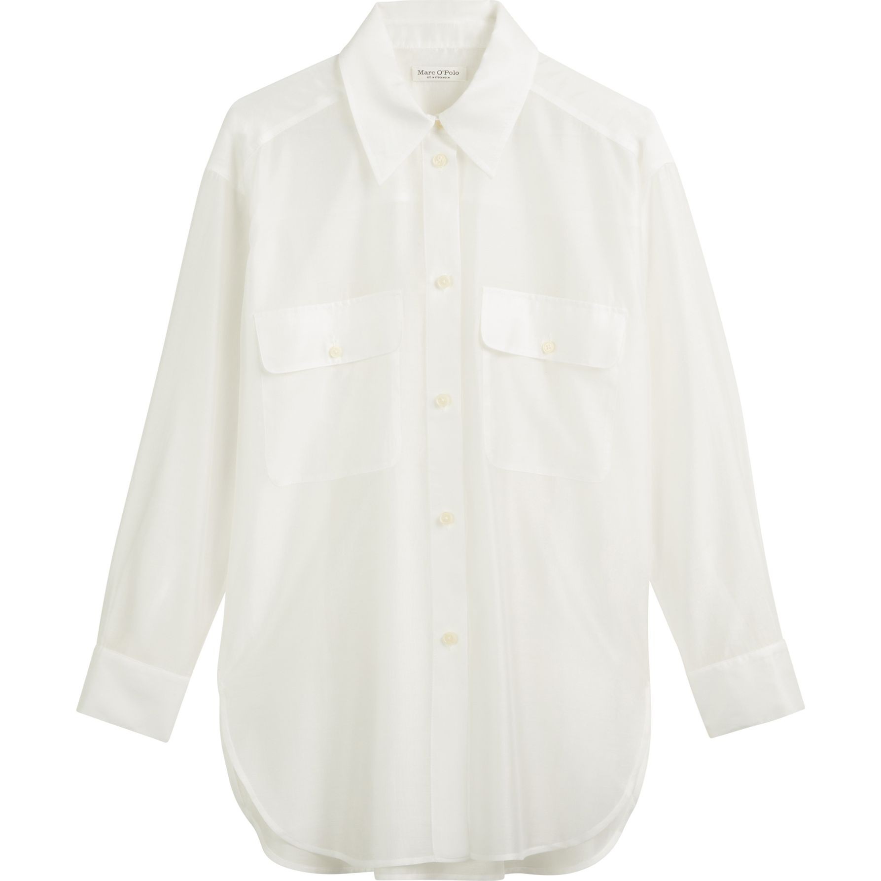 MARC O'POLO Marškiniai ilgomis rankovėmis moterims, Balta, Shirts lon 502089042069 1