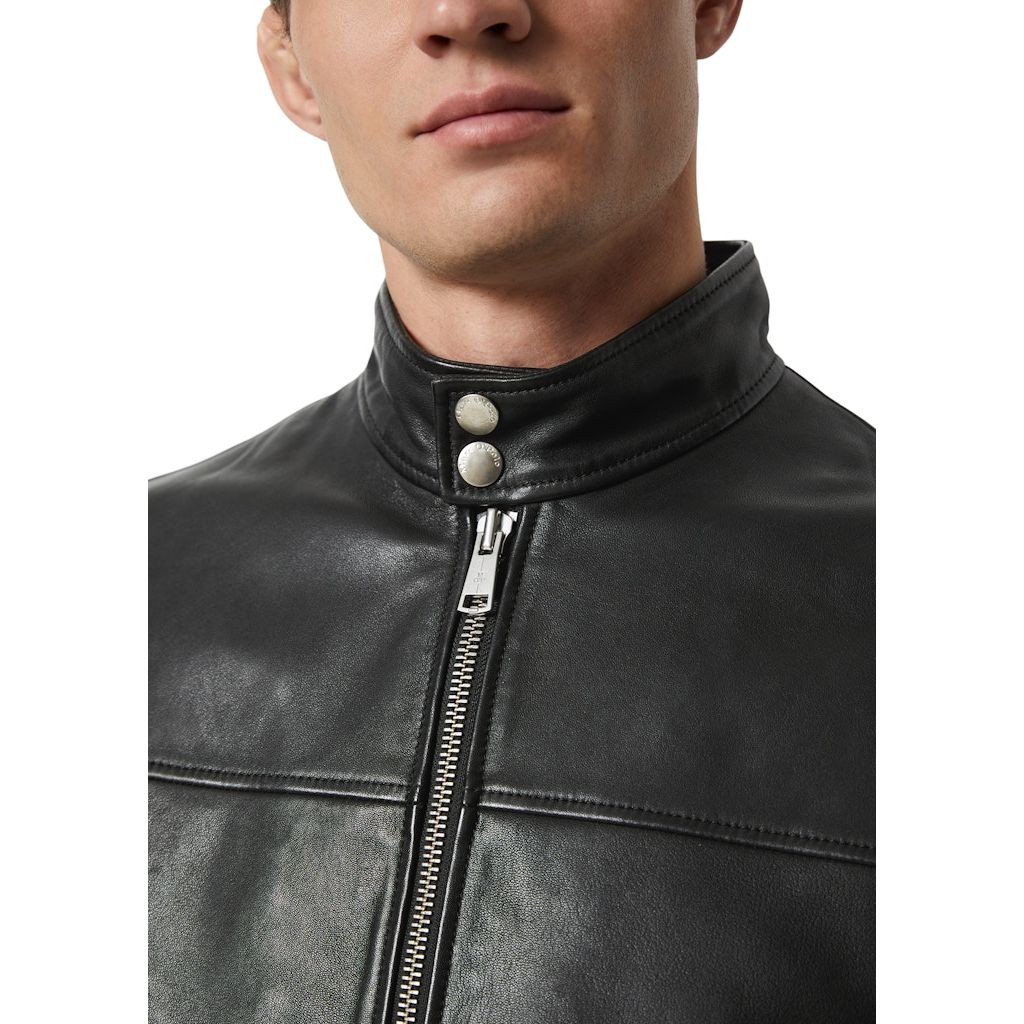 MARC O'POLO Odinė striukė vyrams, Juoda 4