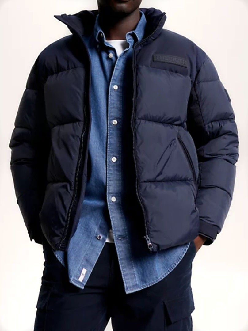 TOMMY HILFIGER Pūkinė striukė vyrams, Mėlyna, New york puffer jacket 2