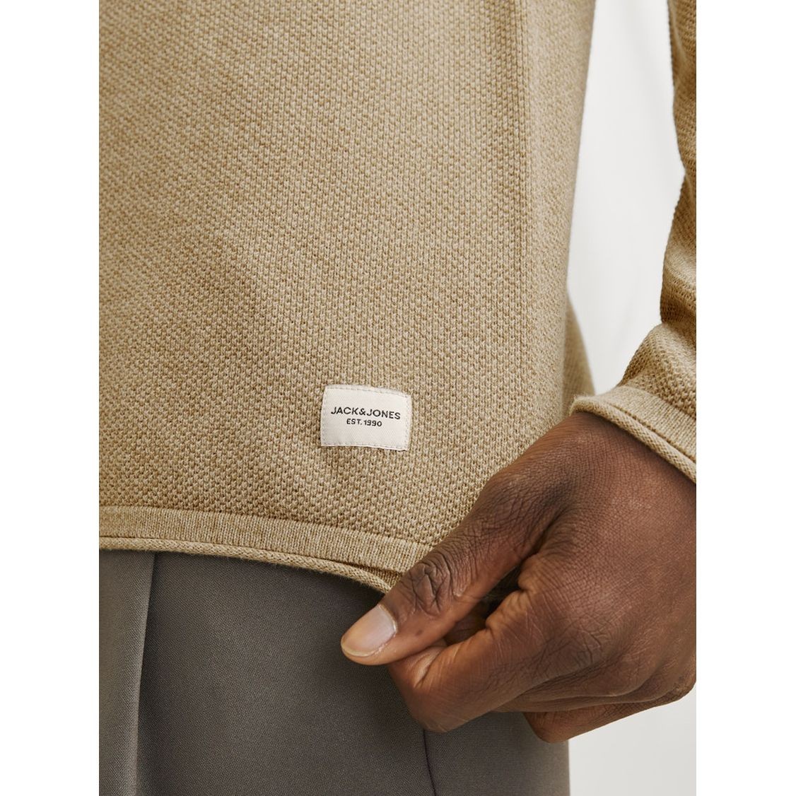 JACK & JONES Megztinis vyrams, Ruda, Ehill knit crew neck 3