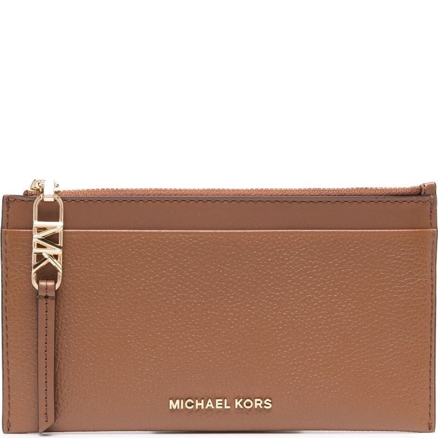 MICHAEL KORS Piniginė moterims, Ruda, LG zip card case 1