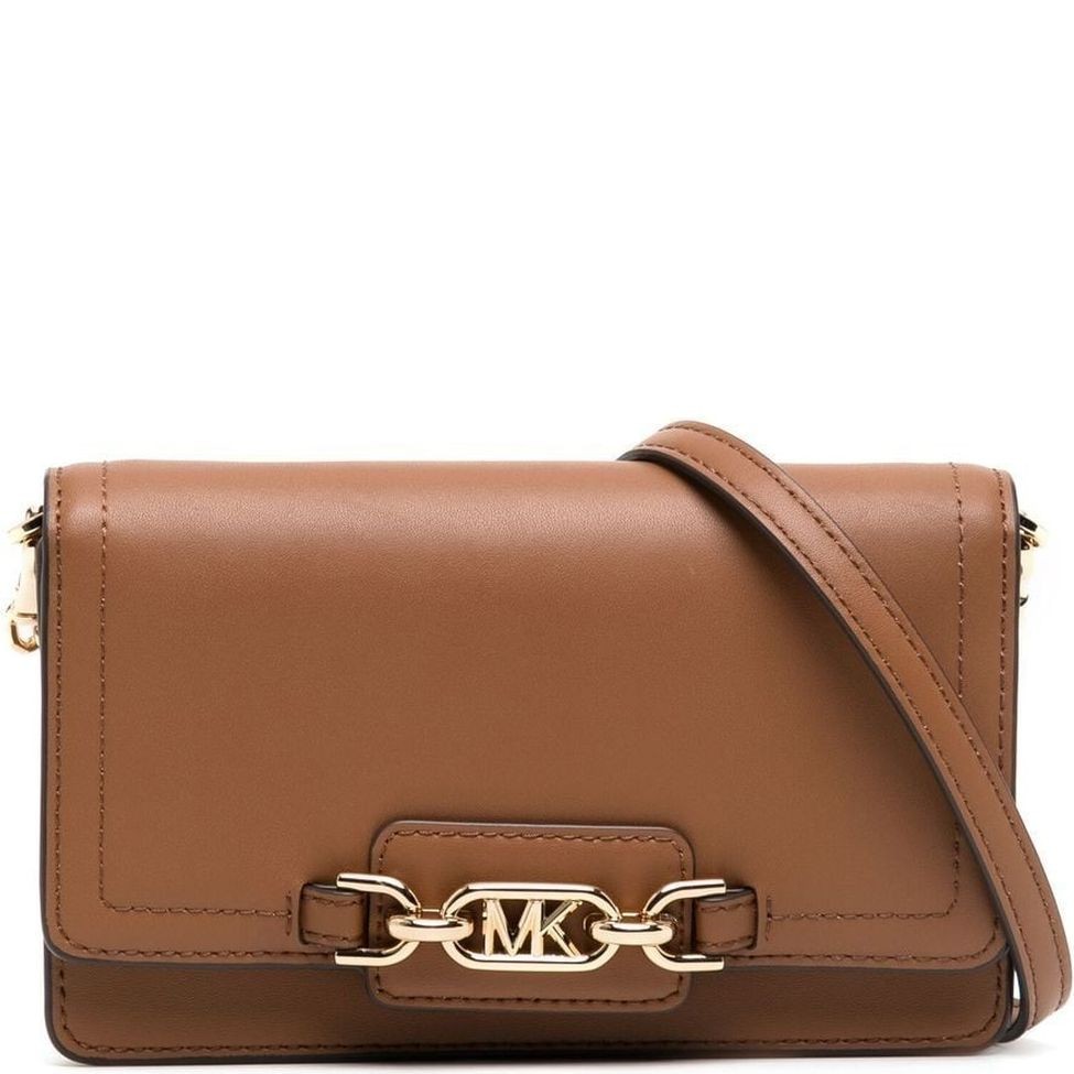 MICHAEL KORS Rankinė per petį moterims, Ruda, SM phone chain crossbody 1