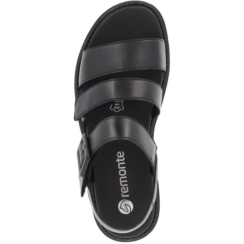 REMONTE Basutės moterims, Juoda, SANDALS 6