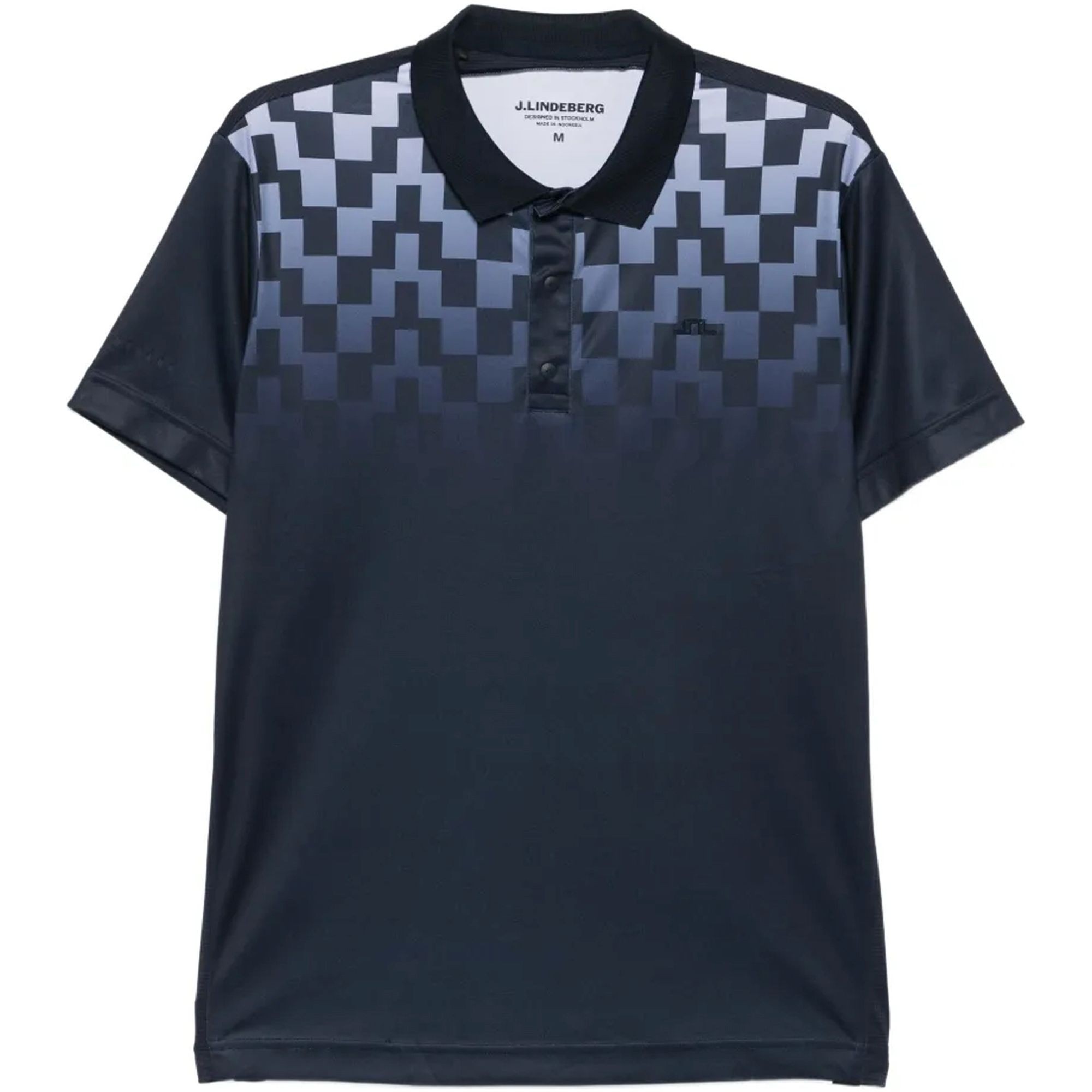 J.LINDEBERG Polo marškiniai trumpos rank. vyrams, Mėlyna, Finn print polo 1