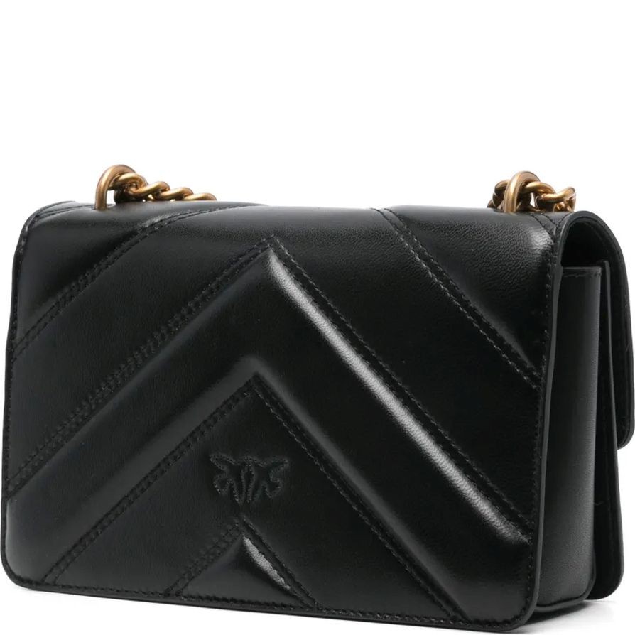 PINKO Rankinė per petį moterims, Juoda, Love one shoulder bag 2