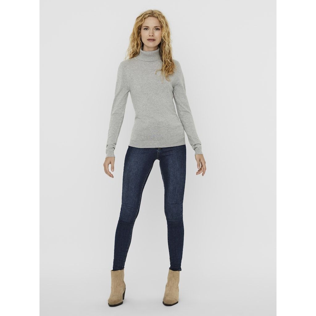 VERO MODA Megztinis moterims, Pilka, VMGLORY LS ROLLNECK 4