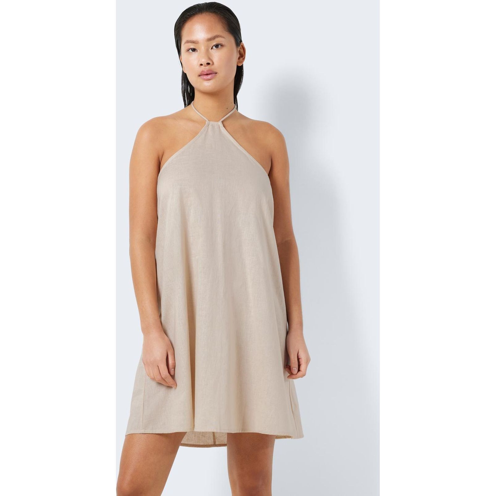 NOISY MAY Mini suknelė moterims, Smėlio, NMMOYA S/L SHORT STRA 3