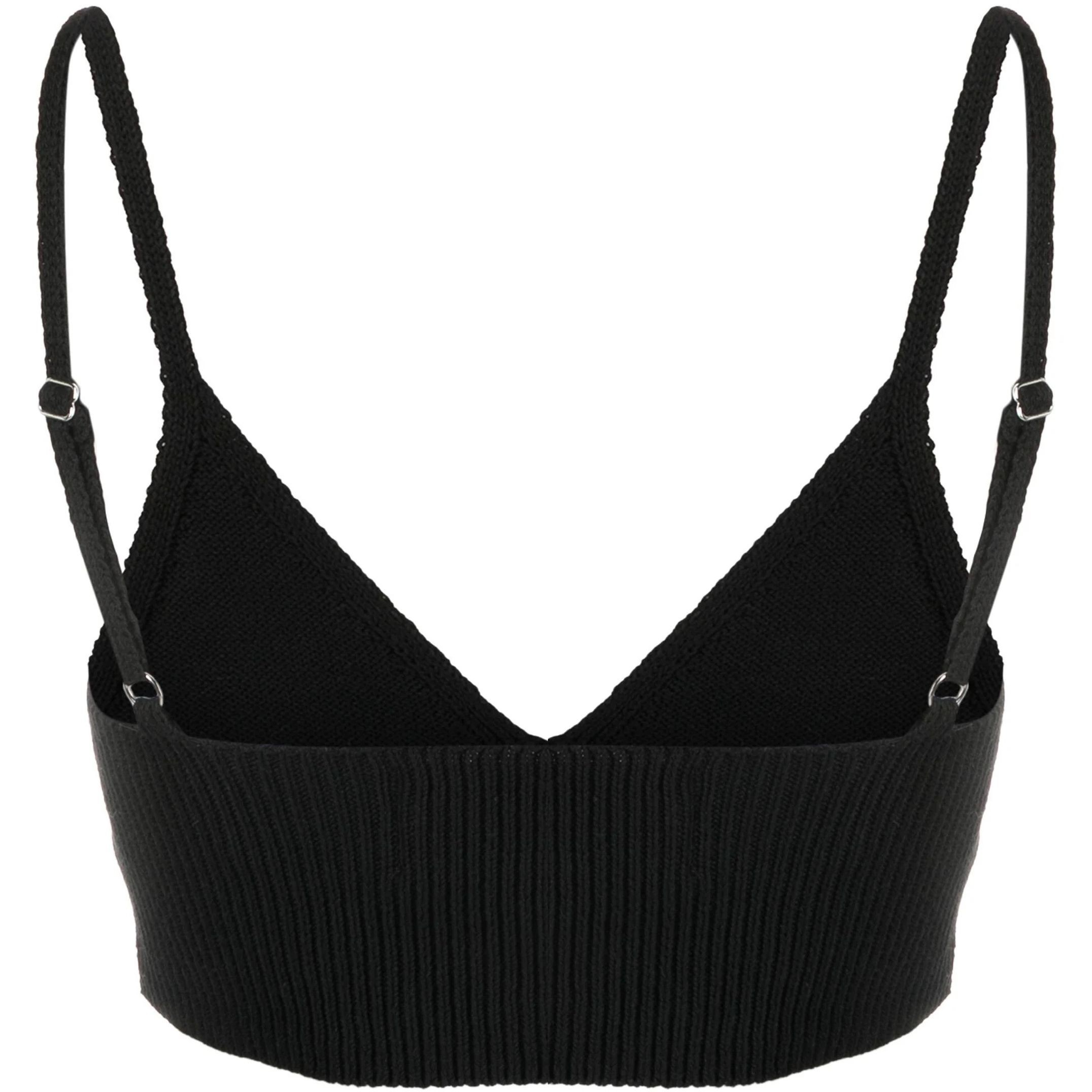 CALVIN KLEIN JEANS Marškiniai be rankovių moterims, Juoda, Knitted bralette 2