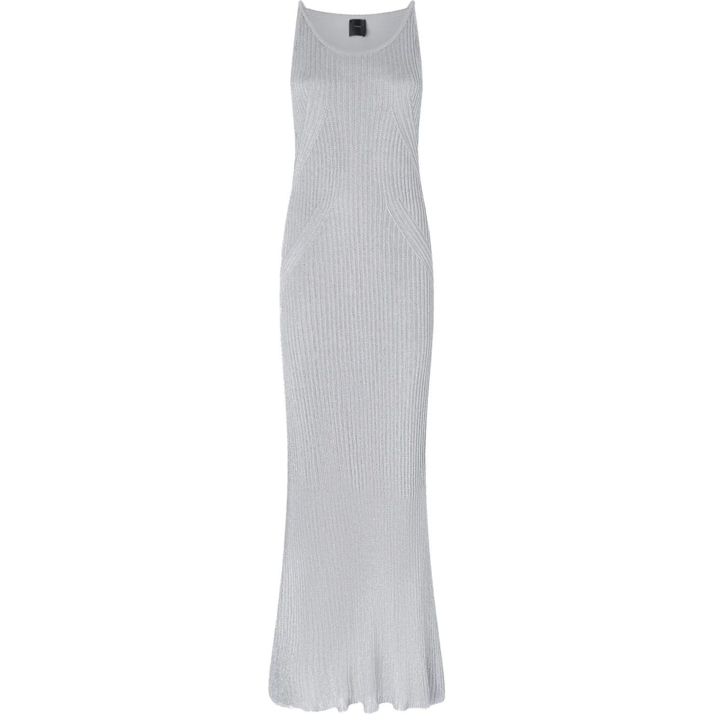 PINKO Maxi suknelė moterims, Sidabrinė, Knitted long dress 1