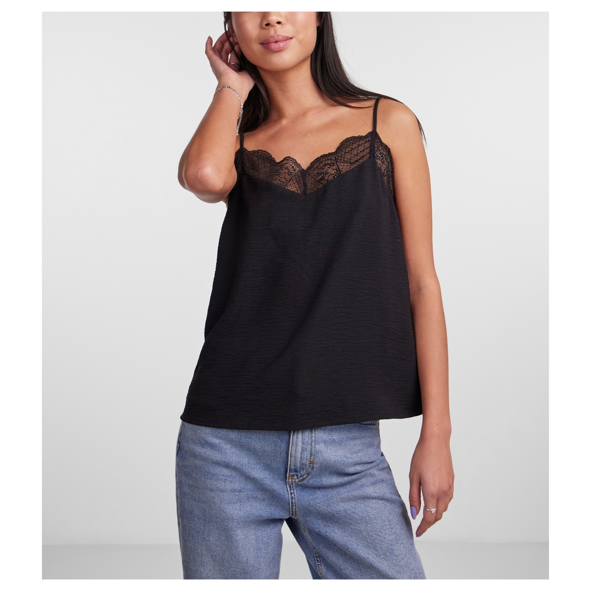 PIECES Marškiniai be rankovių moterims, Juoda, Tiffany 3