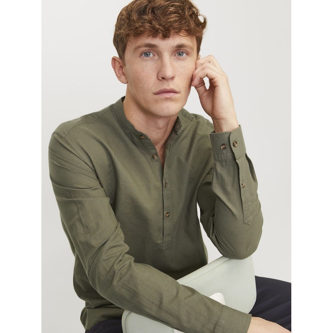 JACK & JONES Marškiniai vyrams, Žalia, Jjesummer shirts 7