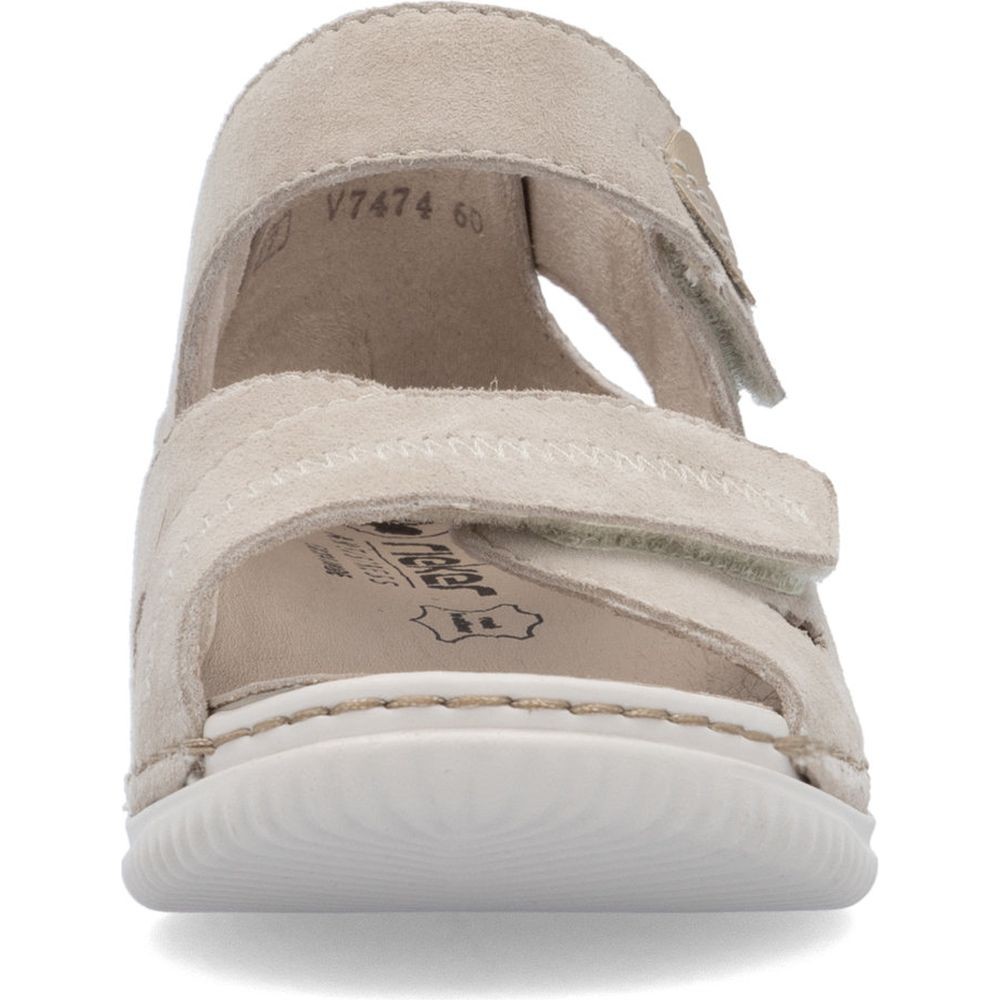 RIEKER Basutės moterims, Smėlio, Sandals 6