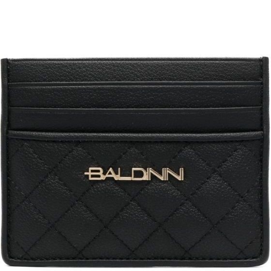 BALDININI Piniginė moterims, Juoda, Card case quilted wallet 1