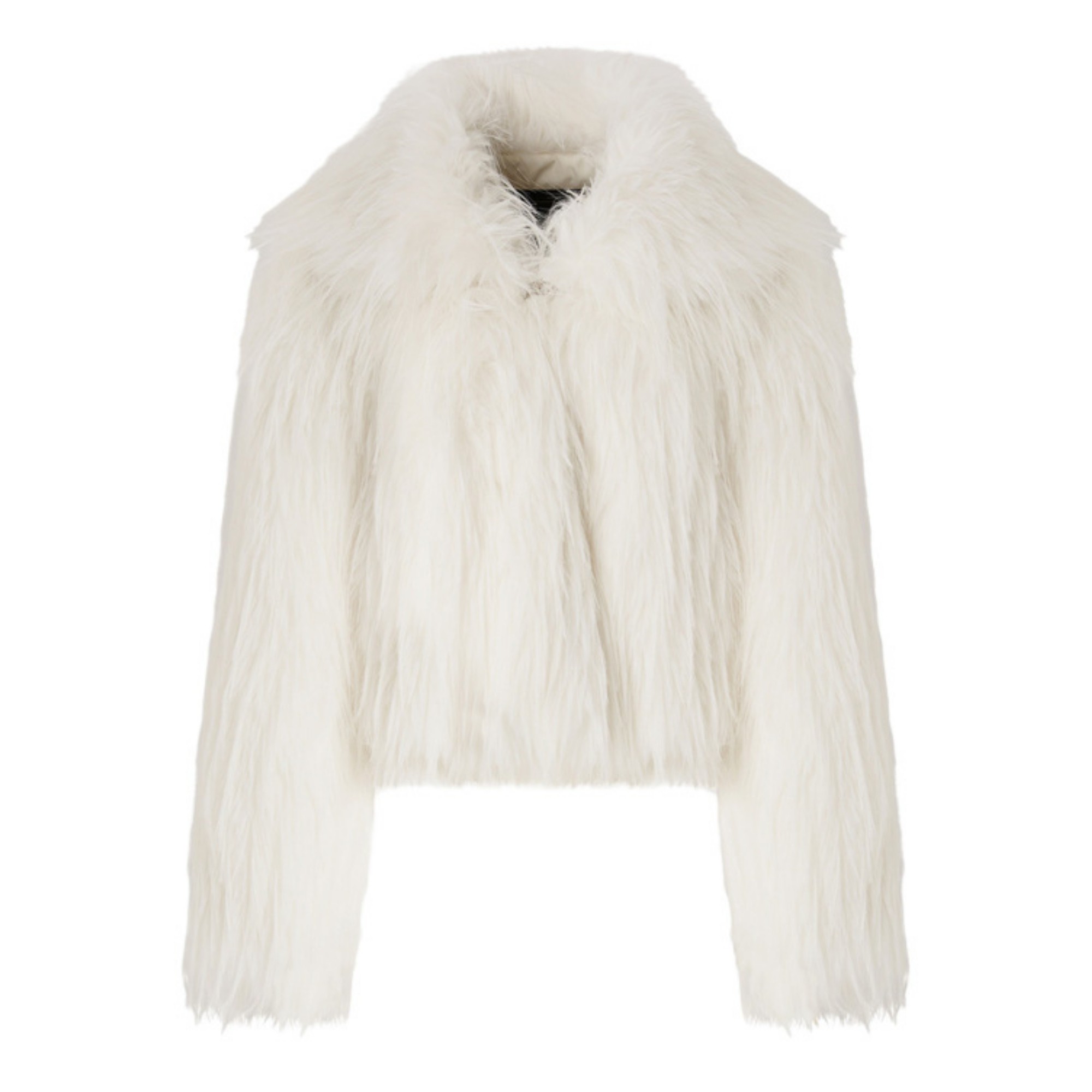 PINKO Kailiniai moterims, Balta, Amparo caban simil volpe 1