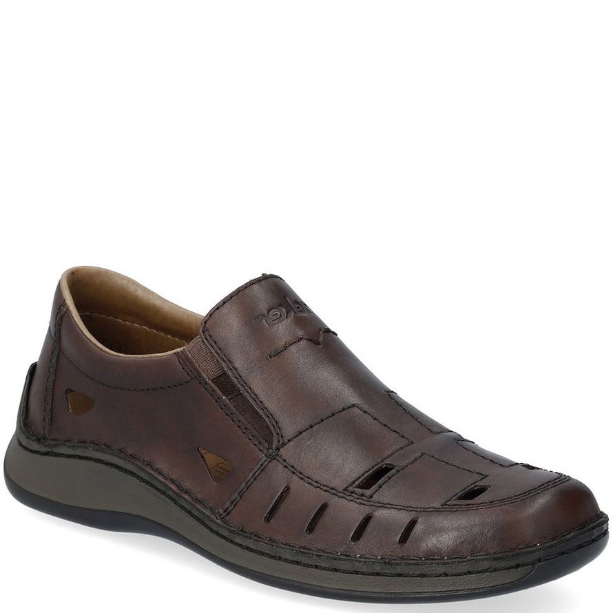 RIEKER Basutės vyrams, Ruda, SANDALS 1